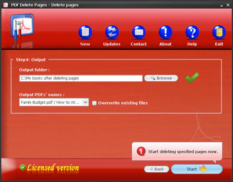 Output settings