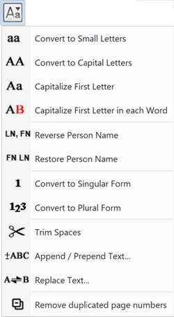 Format words