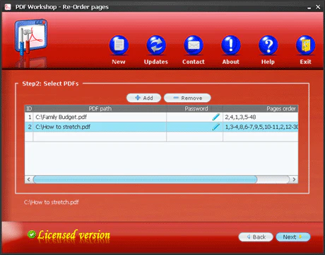 Select PDFs