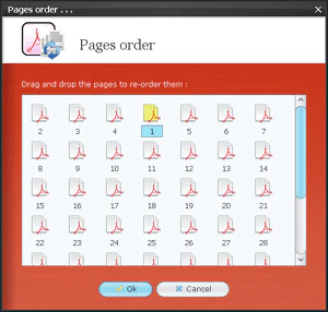 Reorder pages window