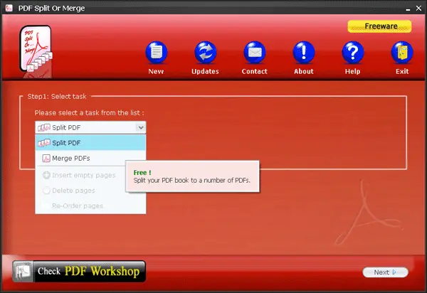 PDF Split Or Merge