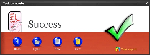 Task Complete Success Message