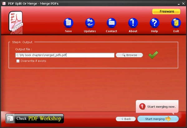 Output Settings - Merge